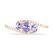 Bague Chloe Or Rose Amethyste Et Oxyde De Zirconium