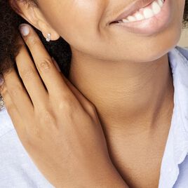 Boucles D'oreilles Pendantes Jordaine Or Blanc Oxydes - Boucles d'oreilles pendantes Femme | Histoire d’Or