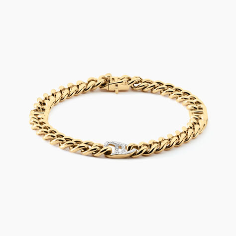 Bracelet Haskel Or Jaune Diamant - Bracelets chaîne Homme | Histoire d’Or