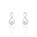 Boucles D'oreilles Puces Shaeen Or Blanc Diamant - Clous d'oreilles Femme | Histoire d&rsquo;Or
