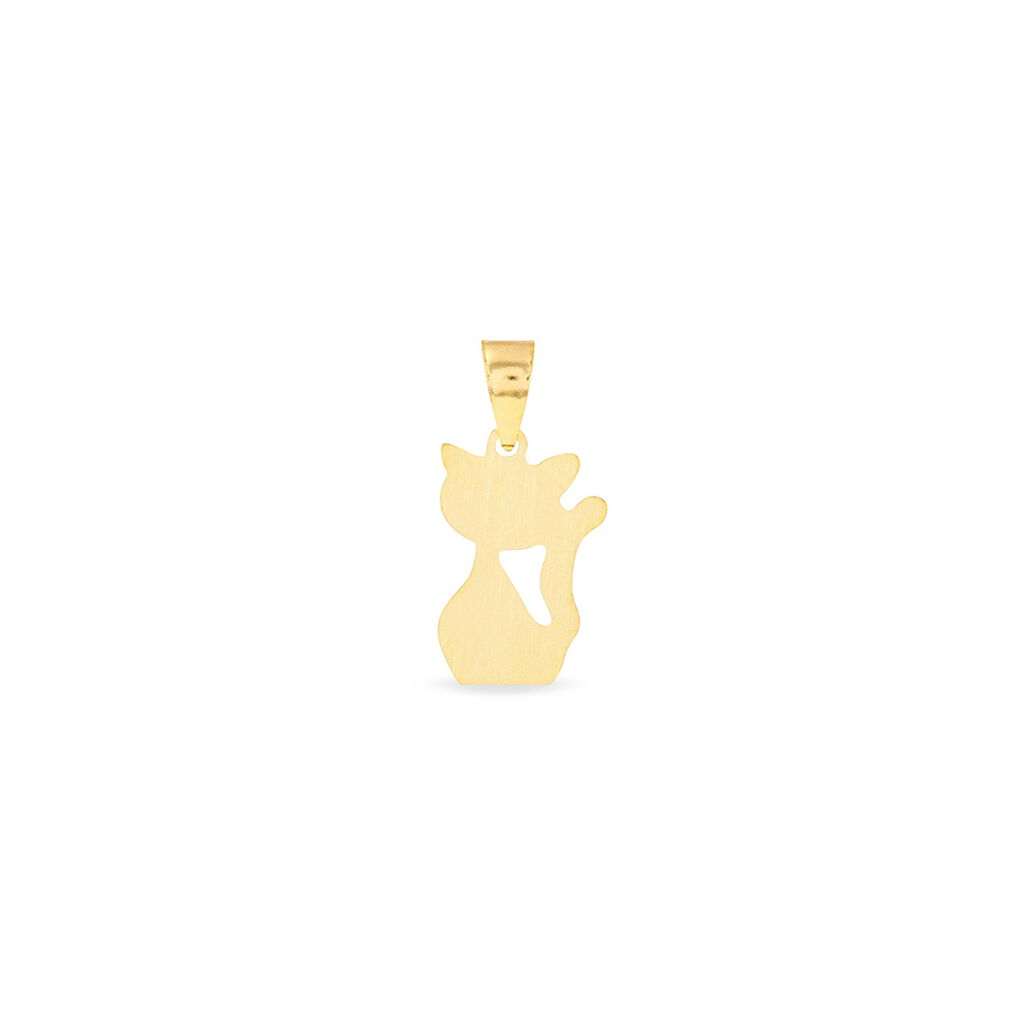 Pendentifs Chat Or Sans Pierre Jaune 375 1000 pmjw033 Histoire D Or