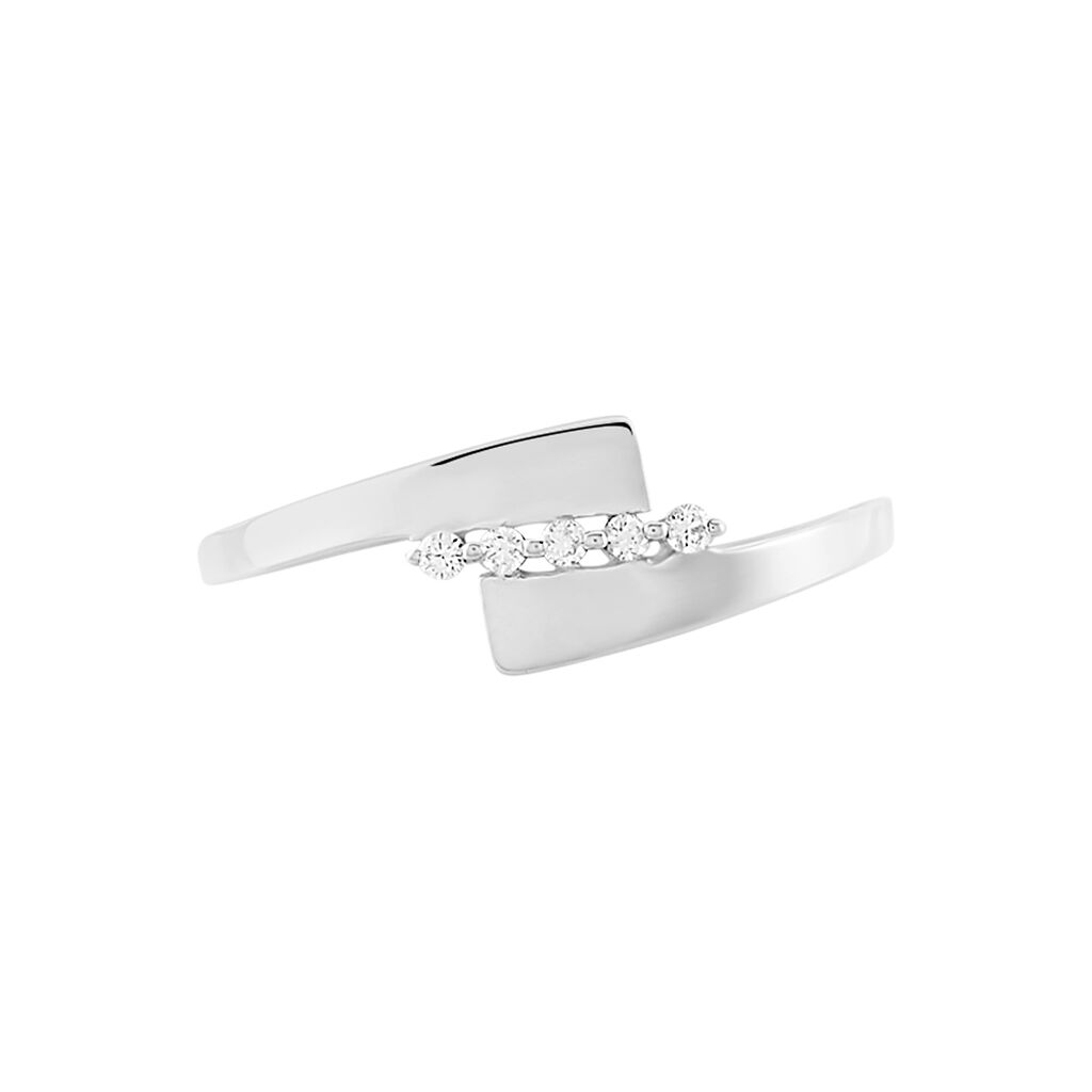 Bague Abbie Or Blanc Diamant - Bagues avec pierre Femme | Histoire d’Or