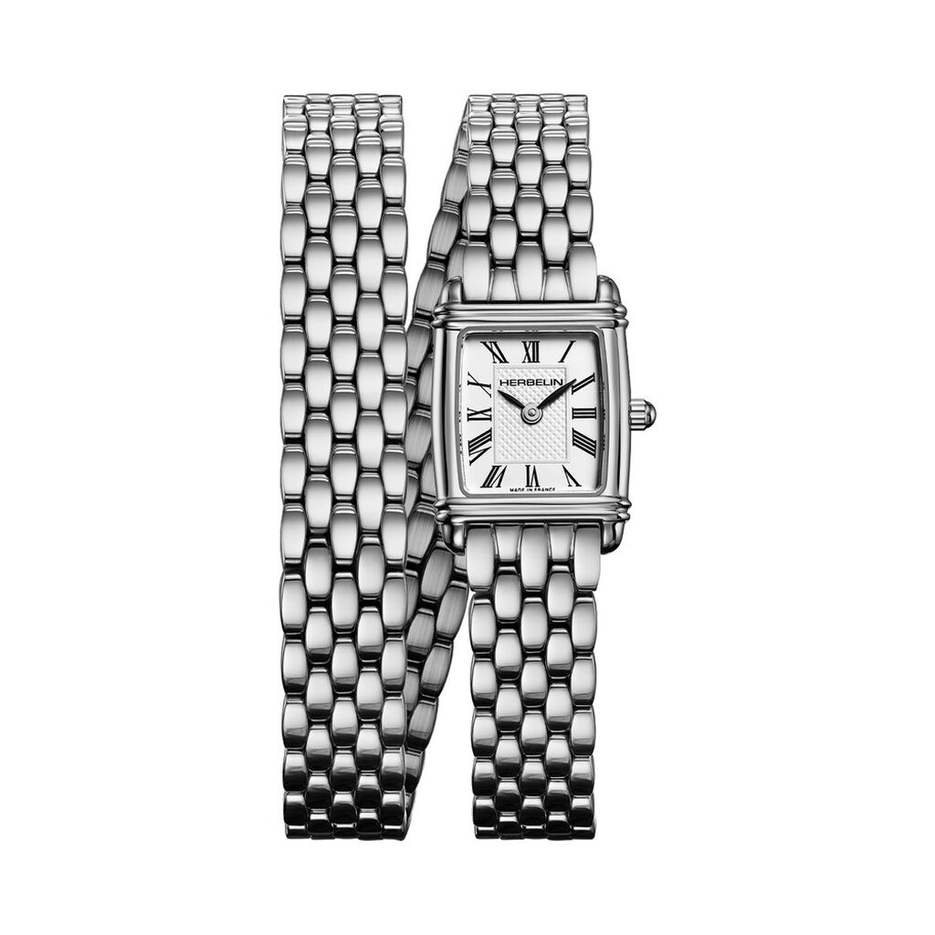 Montre Herbelin Art Deco Mini Argent&eacute; - Montres &eacute;tanches Femme | Histoire d&rsquo;Or
