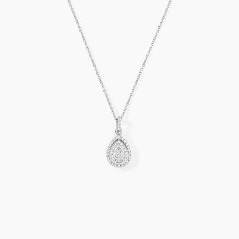Collier Lysa Argent Blanc Oxyde De Zirconium - Colliers fantaisie Femme | Histoire d’Or