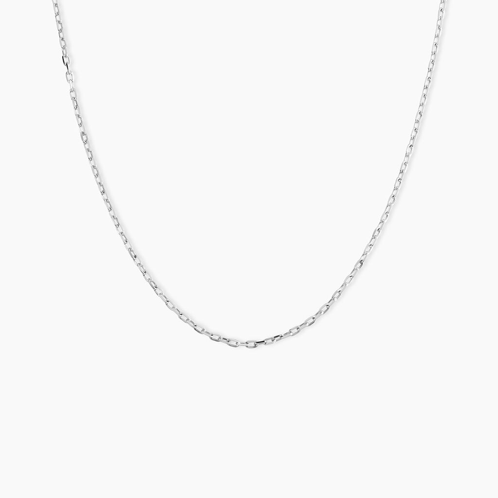 Cha&icirc;ne Igoa Maille For&ccedil;at Diamantee Or Blanc - Chaines Femme | Histoire d&rsquo;Or