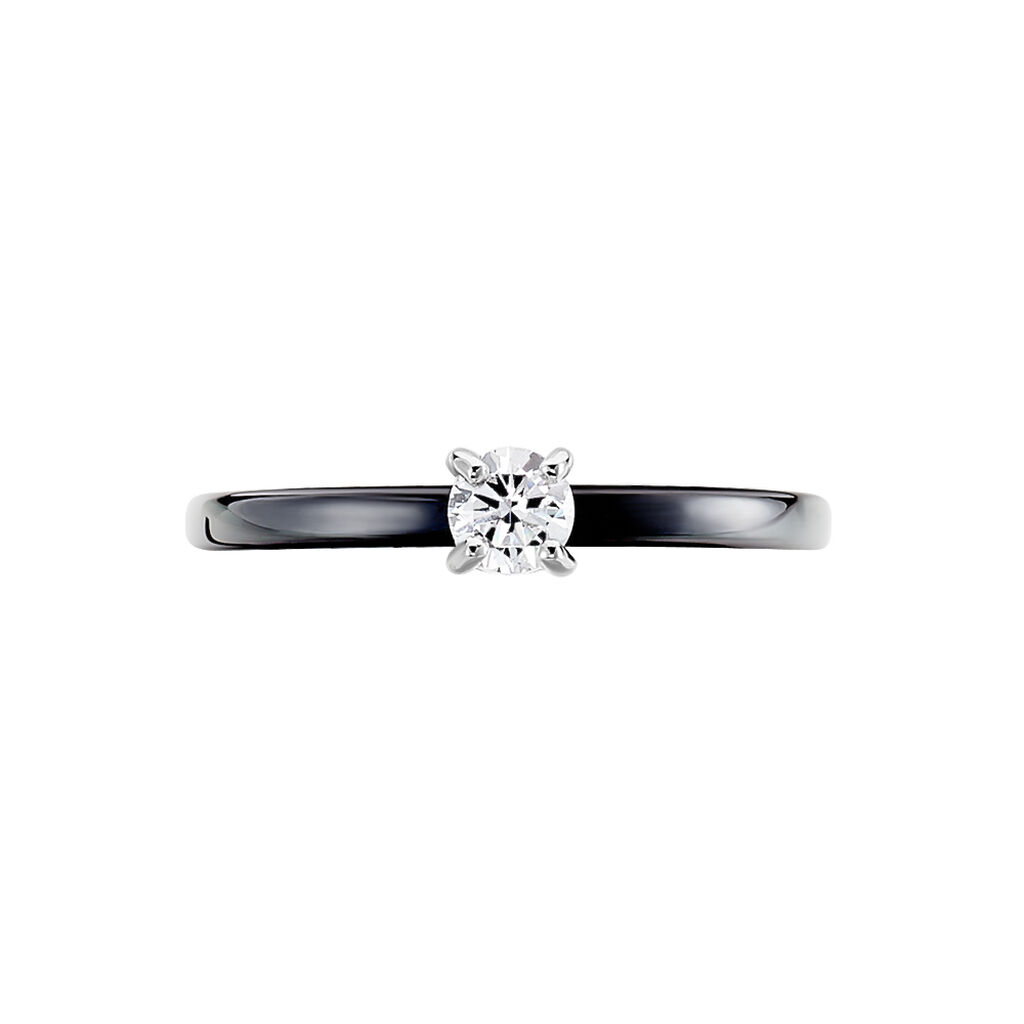 Bague Solitaire Nigelia Argent Blanc Oxyde De Zirconium - Bagues solitaires Femme | Histoire d&rsquo;Or