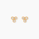 Boucles D'Oreilles Puces La&iuml;la Plaqu&eacute; Or Jaune Oxyde De Zirconium - Boucles d'oreilles fantaisie Femme | Histoire d&rsquo;Or