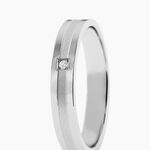 Alliance Juni Or Blanc Diamant - Alliances Unisex | Histoire d&rsquo;Or