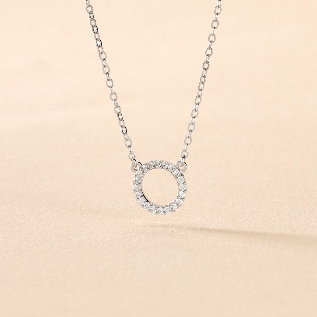 Collier Jaya Argent Blanc Oxyde De Zirconium - Colliers fantaisie Femme | Histoire d&rsquo;Or