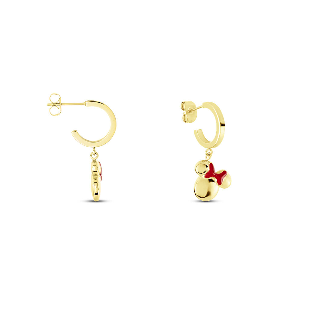 Créoles Disney Acier Doré Email - Boucles d'oreilles créoles Femme | Histoire d’Or