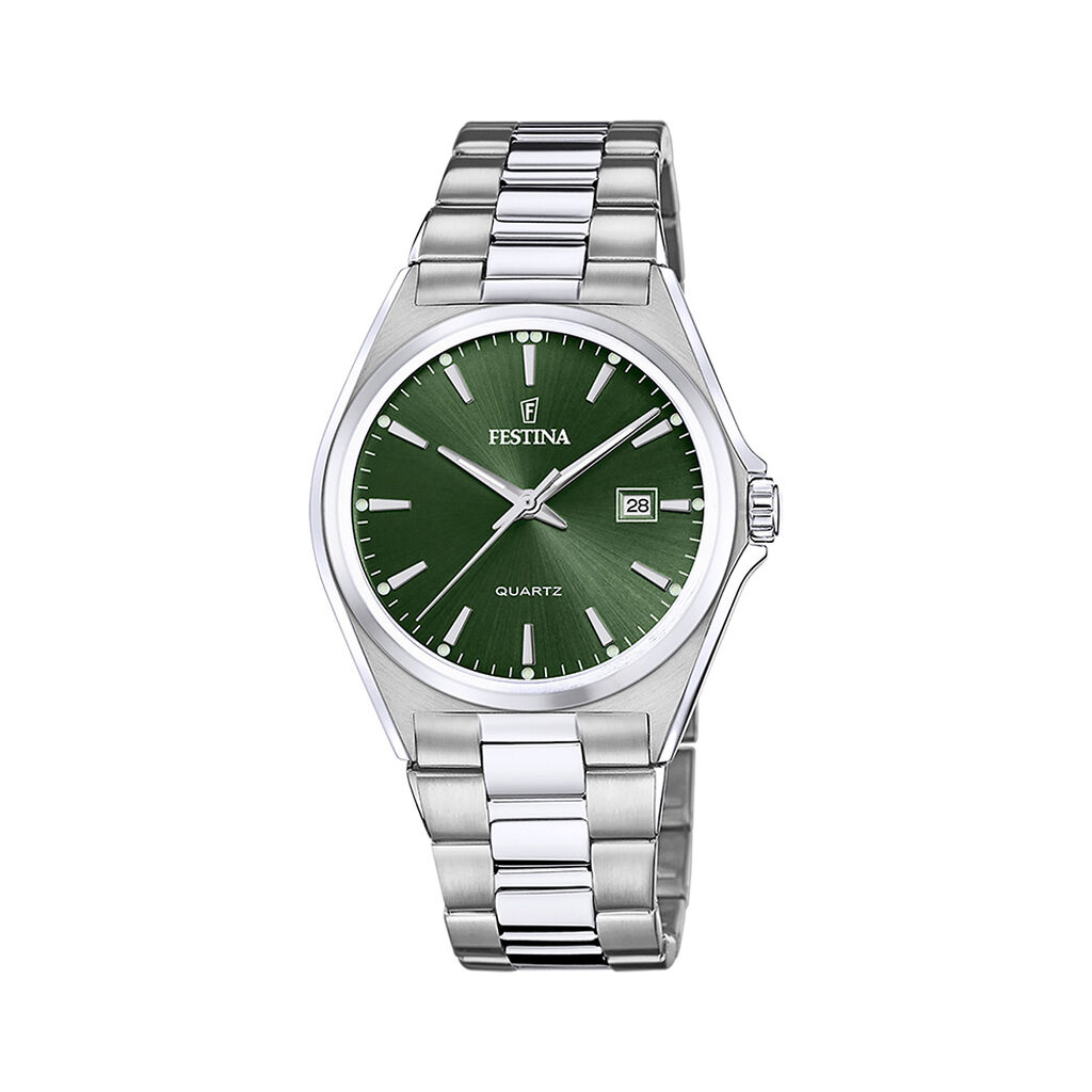 Montre Festina Classics 40 Vert - F&ecirc;te des p&egrave;res Homme | Histoire d&rsquo;Or