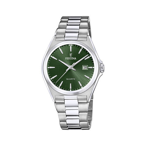 Montre Festina Classics 40 Vert - F&ecirc;te des p&egrave;res Homme | Histoire d&rsquo;Or