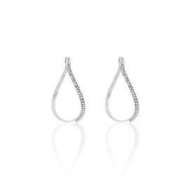 Créoles Honey Or Blanc Strass - Boucles d'oreilles créoles Femme | Histoire d’Or