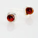 Boucles D'oreilles Puces Argent Blanc Joude Ambre - Boucles d'oreilles fantaisie Femme | Histoire d’Or