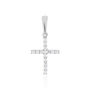 Pendentif Canice Croix Or Blanc Oxyde De Zirconium
