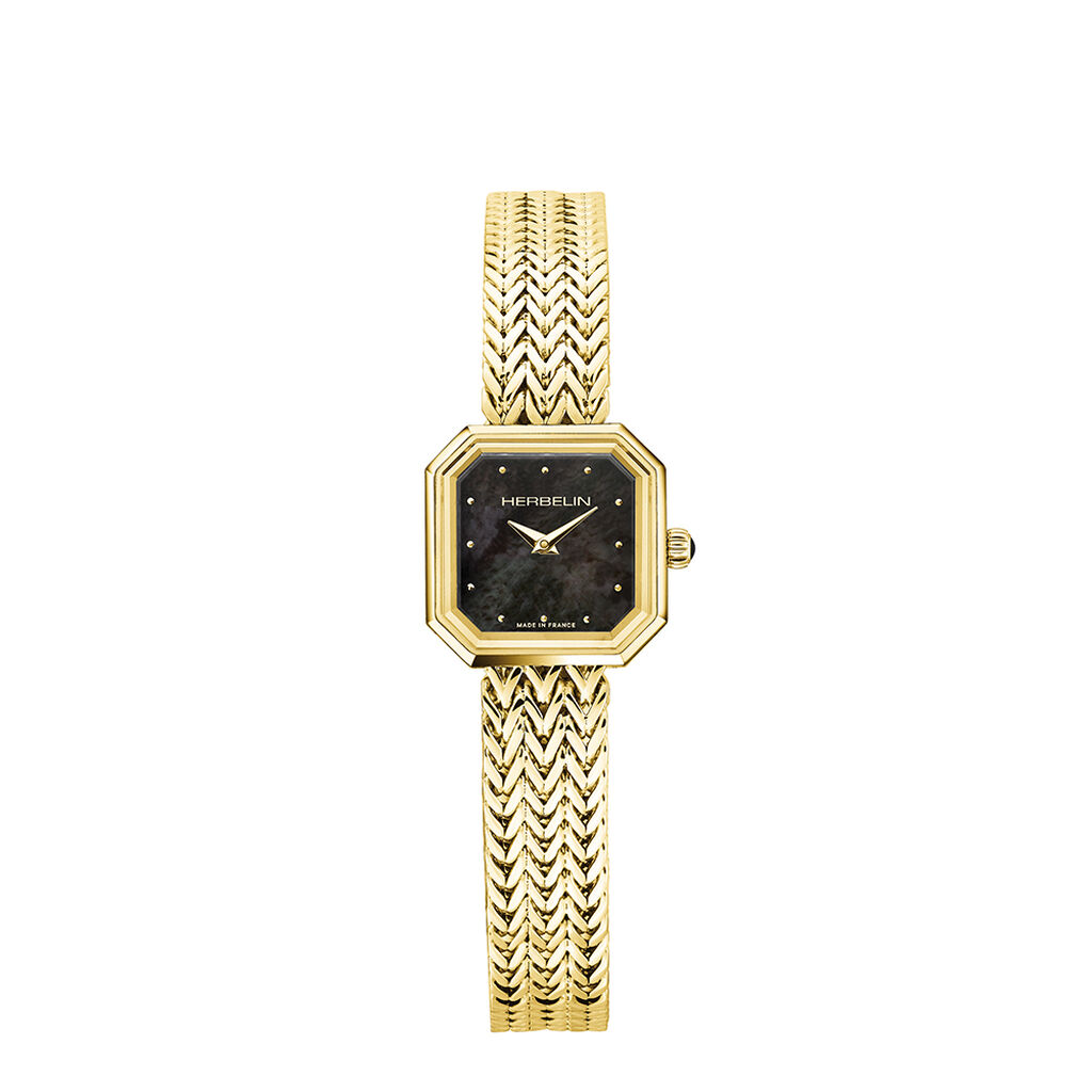 Montre Herbelin Octogone Nacre Noire - Montres Femme | Histoire d&rsquo;Or