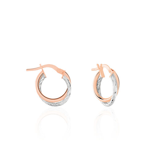 Cr&eacute;oles Maelia Or Bicolore - Boucles d'oreilles cr&eacute;oles Femme | Histoire d&rsquo;Or