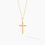 Pendentif Benny Croix Ciselee Or Jaune - Pendentifs Communion Femme | Histoire d&rsquo;Or