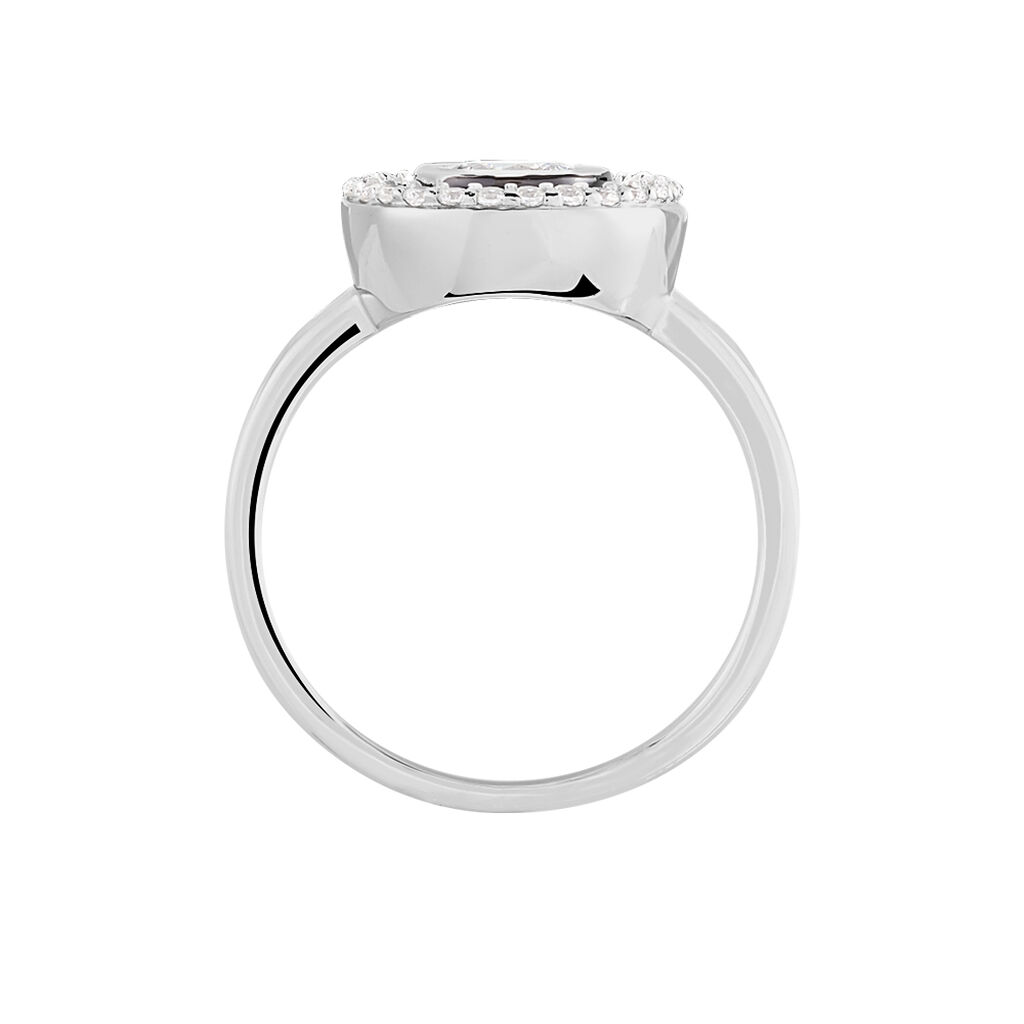 Bague Solitaire Aliou Argent Blanc Oxyde De Zirconium - Bagues solitaires Femme | Histoire d’Or