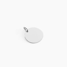 Pendentif Sirona Pastille Gravable Or Blanc - Cadeaux de naissance Femme | Histoire d’Or