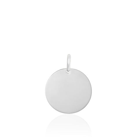 Pendentif Sirona Pastille Gravable Or Blanc - Cadeaux de naissance Femme | Histoire d’Or