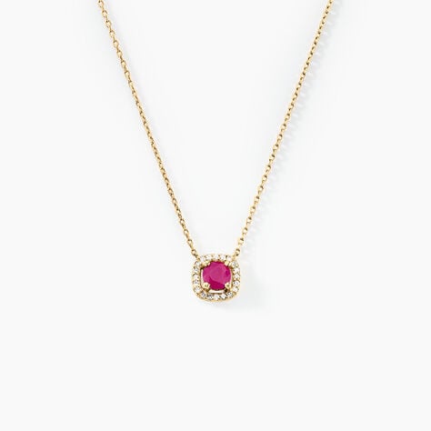 Collier Cosimo Or Jaune Rubis Diamant - Colliers Femme | Histoire d’Or