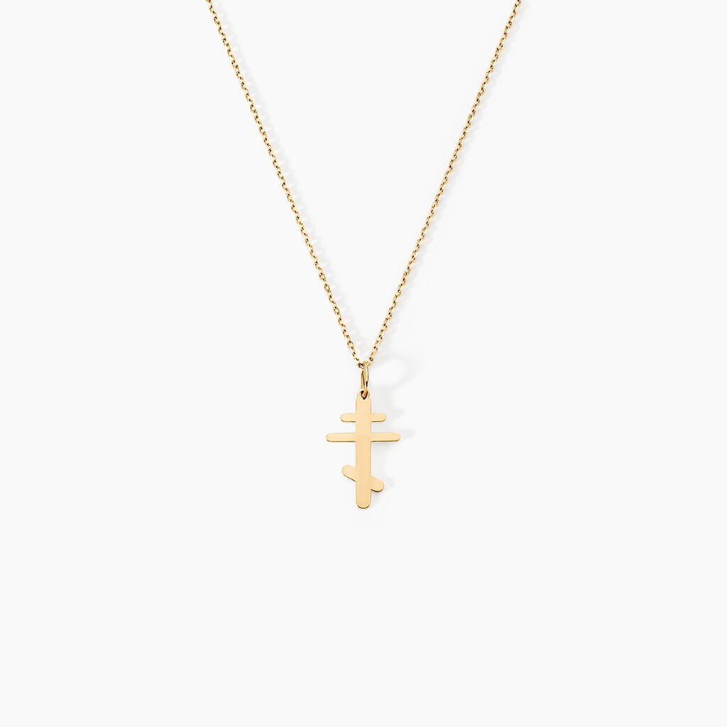 Pendentif Cobeia Orthodoxe Or Jaune - Pendentifs Bapt&ecirc;me Famille | Histoire d&rsquo;Or