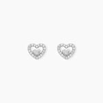 Boucles D'oreilles Puces Rizlene Argent Blanc Oxyde De Zirconium - Boucles d'oreilles fantaisie Femme | Histoire d&rsquo;Or