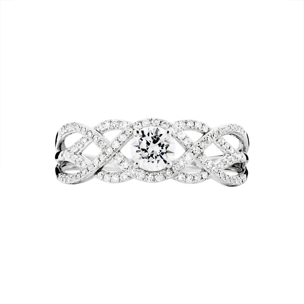 Bague Solitaire Liora Or Blanc Diamant - Bagues solitaires Femme | Histoire d’Or