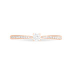 Bague Solitaire Hemera Or Rose Diamant - Bagues solitaires Femme | Histoire d&rsquo;Or