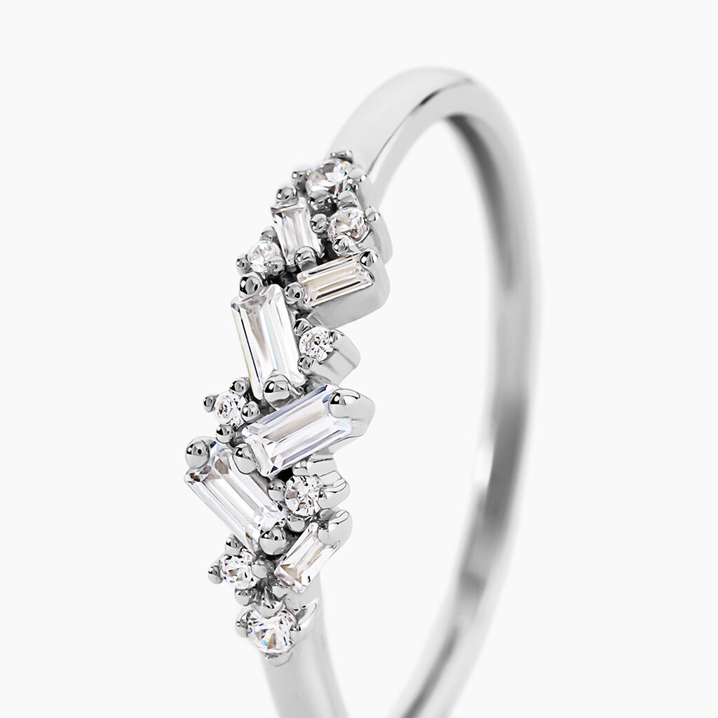 Bague Rio Argent Blanc Oxyde De Zirconium - Bagues avec pierre Femme | Histoire d&rsquo;Or