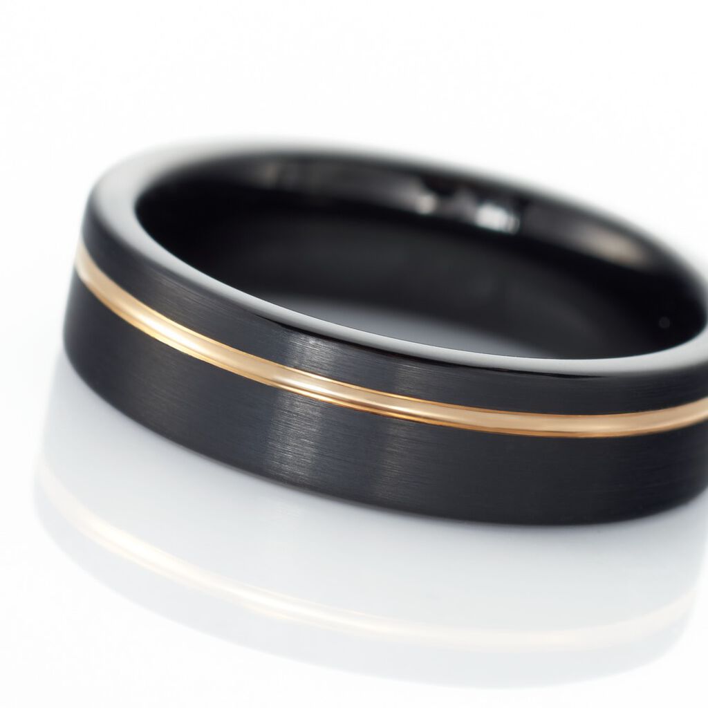 Bague Acier Noir Jacopo - Bagues fantaisie Homme | Histoire d’Or