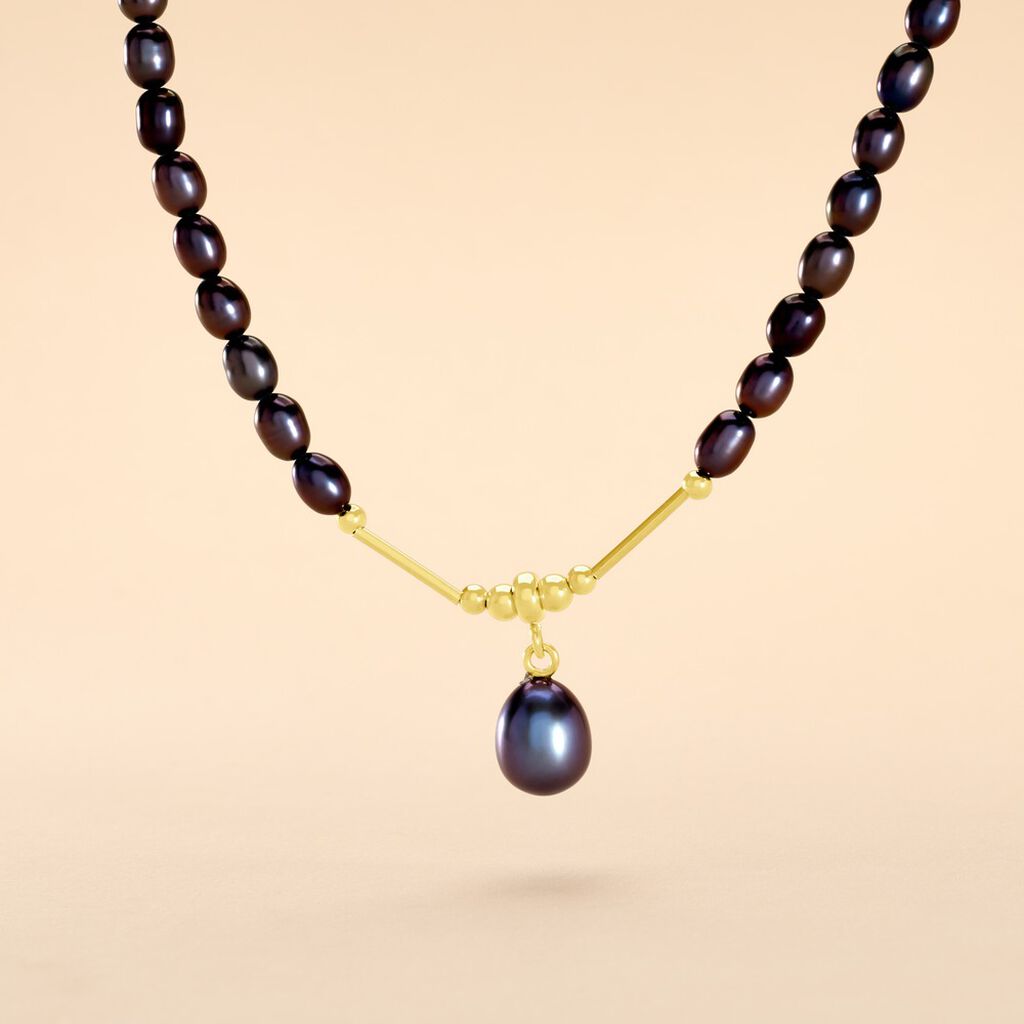 Collier Poire Or Jaune Perle De Culture - Colliers Femme | Histoire d’Or