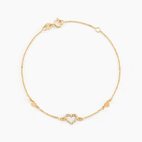 Bracelet Oleanne Or Jaune Oxyde De Zirconium - Bracelets Coeur Femme | Histoire d’Or