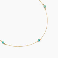Collier Billy Or Jaune Turquoise