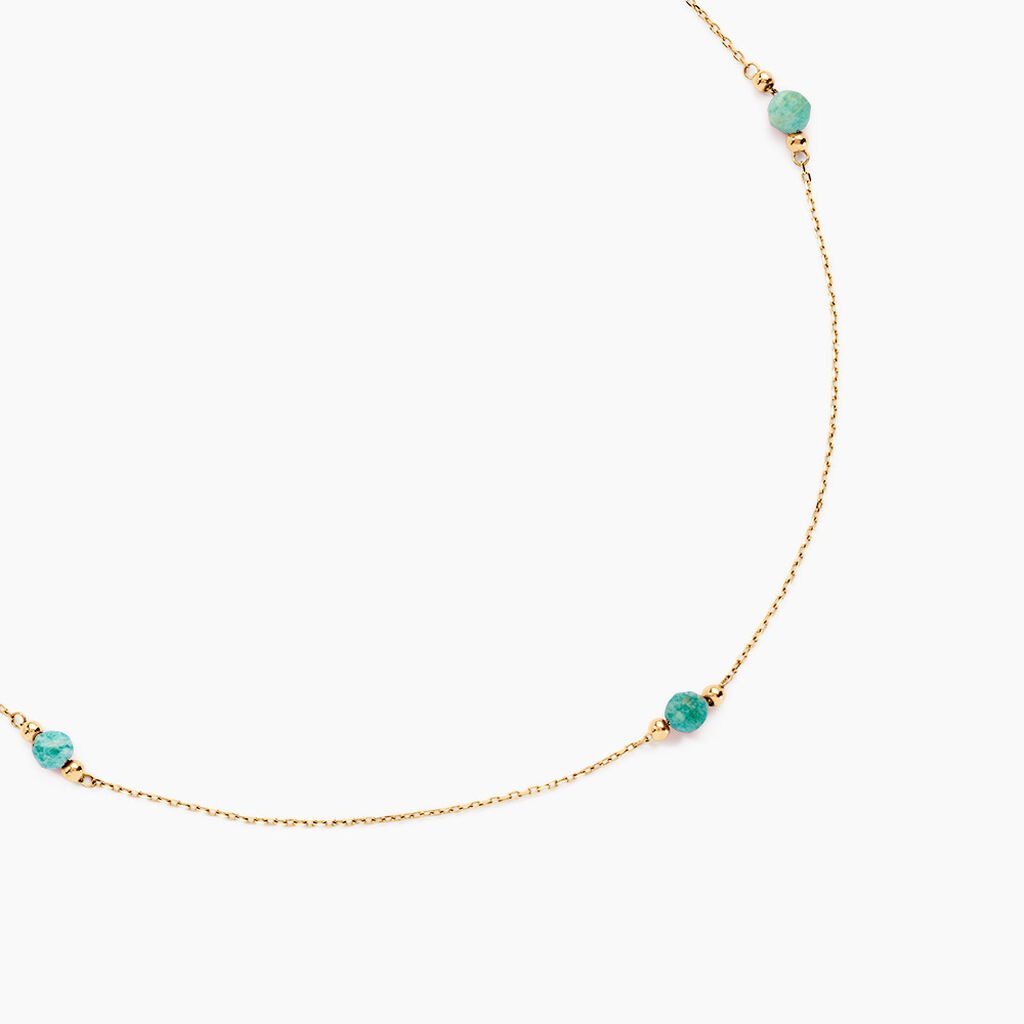 Collier Billy Or Jaune Turquoise - Colliers Femme | Histoire d’Or