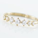 Bague Or Jaune Sunday Oxyde De Zirconium - Bagues solitaires Femme | Histoire d&rsquo;Or