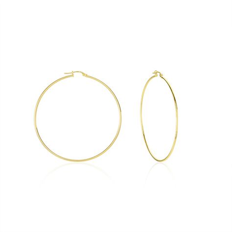 Créoles Agapanthe Or Jaune - Boucles d'oreilles créoles Femme | Histoire d’Or