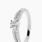 Bague Solitaire Katalina Or Blanc Diamant - Bagues solitaires Femme | Histoire d&rsquo;Or