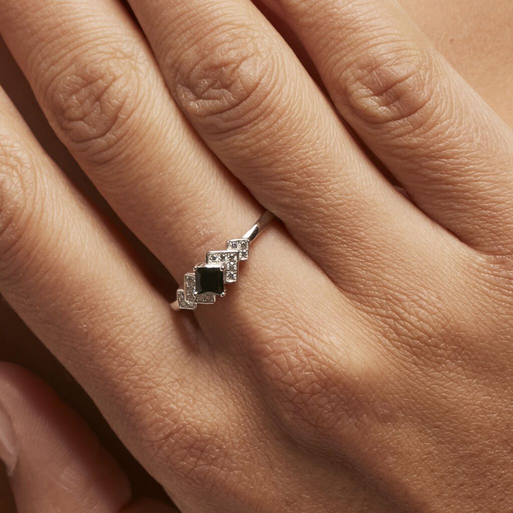 Bague Maymana Argent Blanc Oxyde De Zirconium - Bagues solitaires Femme | Histoire d&rsquo;Or