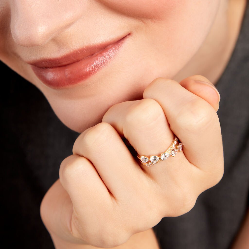 Bague Dorean Or Jaune Oxyde De Zirconium - Bagues avec pierre Femme | Histoire d&rsquo;Or