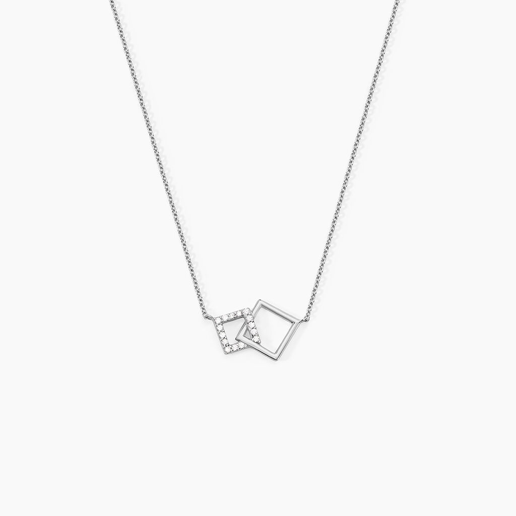 Collier Manoela Argent Blanc Oxyde De Zirconium - Colliers fantaisie Femme | Histoire d&rsquo;Or