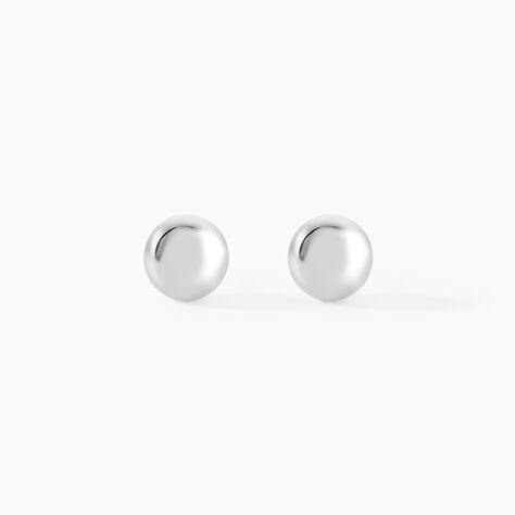 Boucles D'oreilles Puces Virgie Argent Blanc - Boucles d'oreilles fantaisie Femme | Histoire d&rsquo;Or