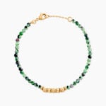 Bracelet Manua Plaqu&eacute; Or Jaune Pierre D'imitation - Bracelets Femme | Histoire d&rsquo;Or