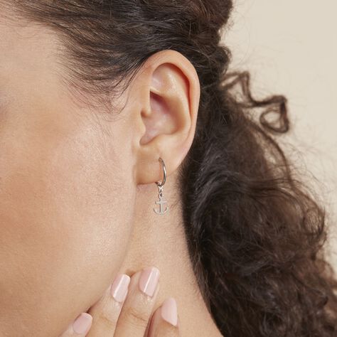 Créole Unitaire Argent Magnus - Boucles d'oreilles créoles Femme | Histoire d’Or