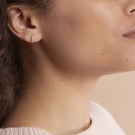 Créoles Andgelina Rondes Or Jaune Oxyde De Zirconium - Boucles d'oreilles créoles Femme | Histoire d’Or