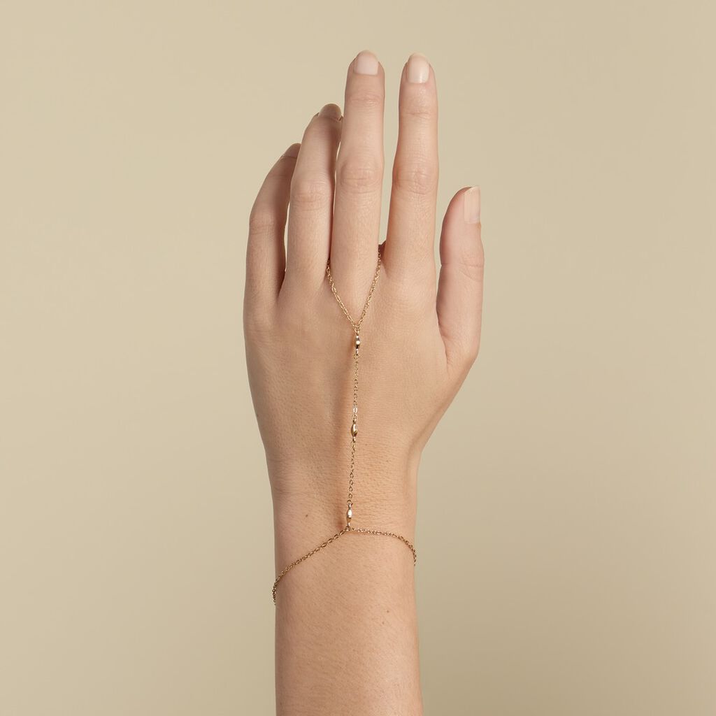 Bijou De Main Jaipur Acier Jaune - Bracelets Femme | Histoire d’Or