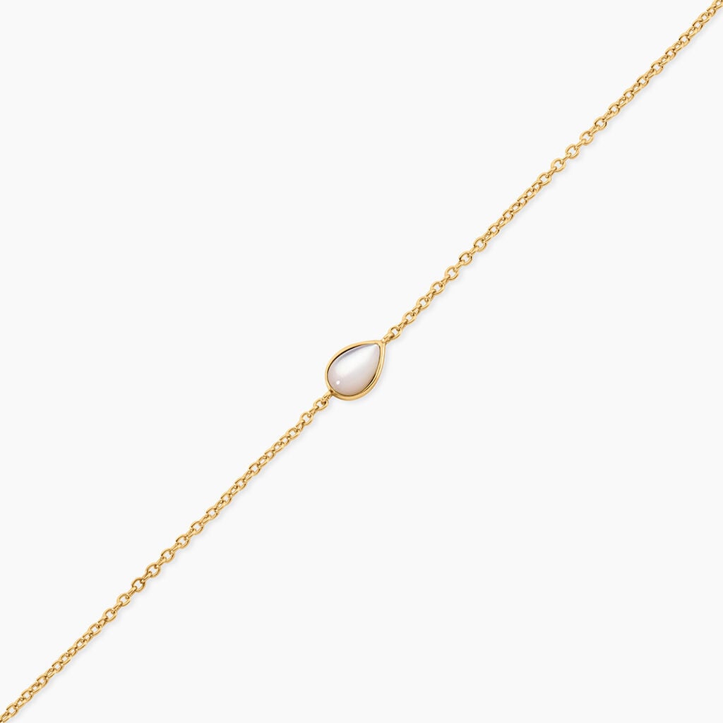 Bracelet Ondee Argent Dor&eacute; A L'Or 750/1000 Nacre - Bracelets Femme | Histoire d&rsquo;Or