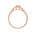 Bague Rio Argent Rose Oxyde De Zirconium - Bagues solitaires Femme | Histoire d&rsquo;Or