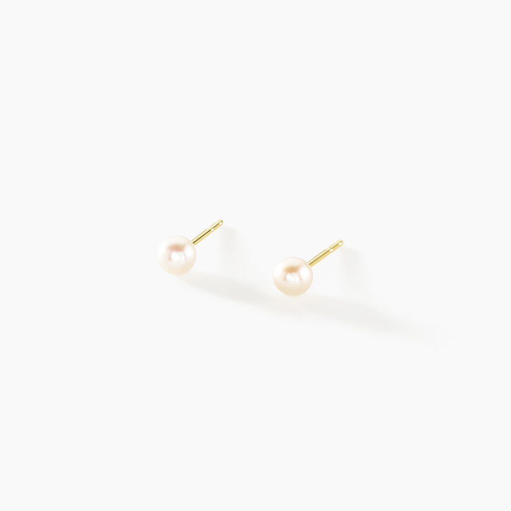 Boucles D'oreilles Suki Or Jaune Perle De Culture - Clous d'oreilles Femme | Histoire d’Or